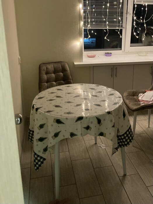 Фотография покупателя товара Скатерть новогодняя «Этель» Happy New Year 149×180 см с ГМВО, 100% хлопок, 190 г/м² - Фото 2