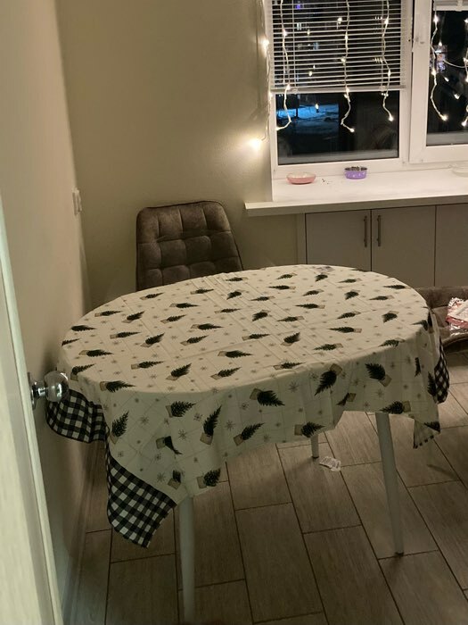 Фотография покупателя товара Скатерть новогодняя «Этель» Happy New Year 149×180 см с ГМВО, 100% хлопок, 190 г/м² - Фото 3