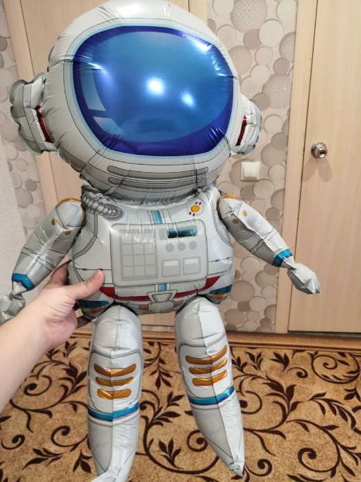 Фотография покупателя товара Шар фольгированный 30" «Космонавт большой», под воздух - Фото 1