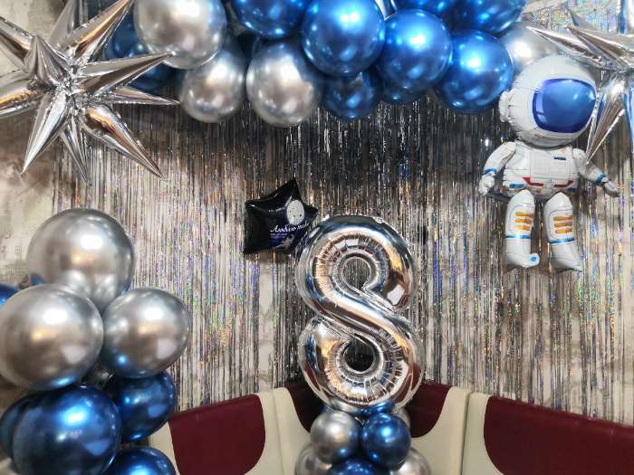 Фотография покупателя товара Шар фольгированный 30" «Космонавт большой», под воздух - Фото 2