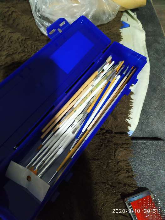 Фотография покупателя товара Пенал для кистей Стамм Imperial, футляр пластиковый, 350 x 85 x 35 мм, синий - Фото 6