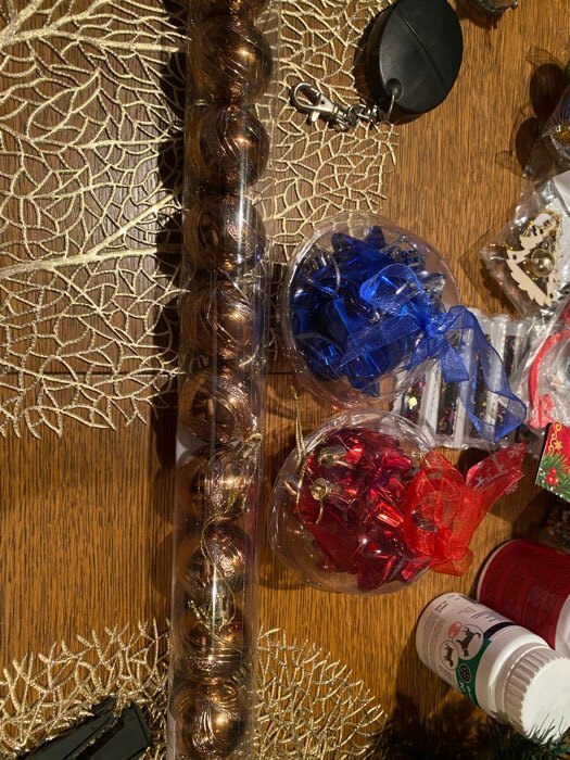Фотография покупателя товара Набор украшений пластик 10 шт "Санда" (2 шара,2 конфеты,2 елки, 4 звезды) синий