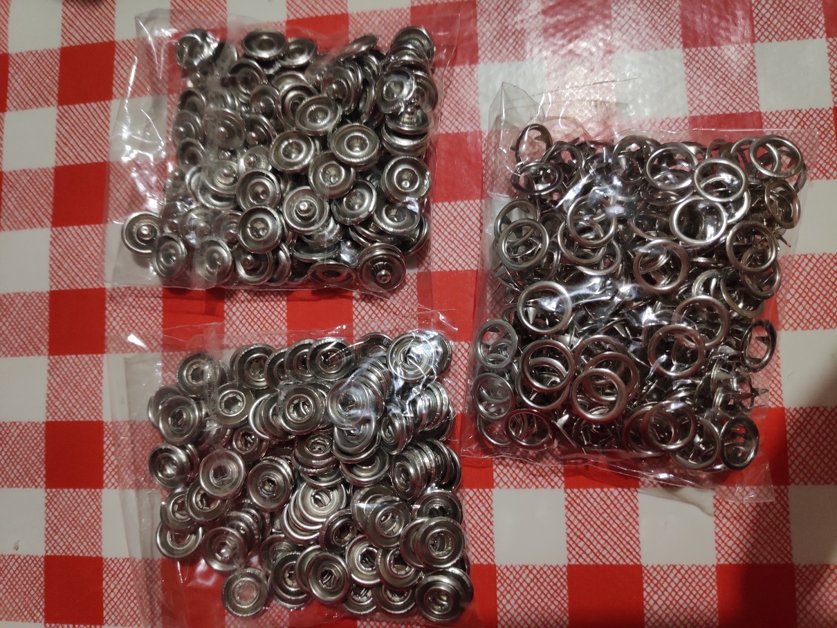 Фотография покупателя товара Кнопки рубашечные, открытые, d = 9,5 мм, 100 шт, цвет серебряный