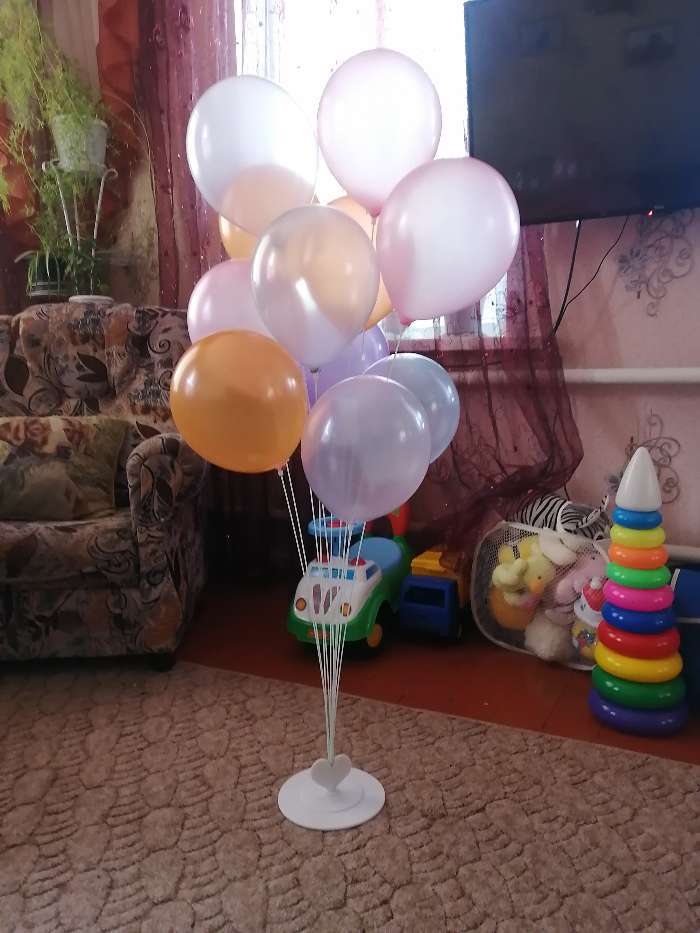 Фотография покупателя товара Стойка для воздушных шаров с подставкой, на 11 шаров, цвет красный - Фото 75