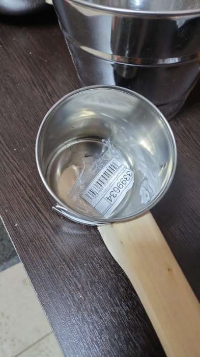 Фотография покупателя товара Ковш для бани из нержавеющей стали, 0.5л, 42 см, с ручкой, "Добропаровъ"