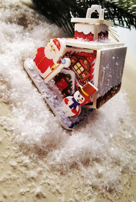 Фотография покупателя товара 3D Конструктор фигурки «Дед мороз и снегурочка» - Фото 3