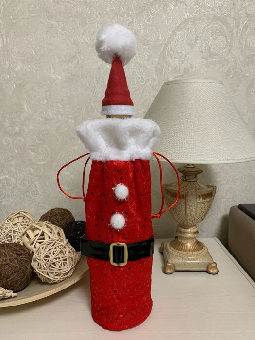 Фотография покупателя товара Чехол на бутылку «Дед Мороз» - Фото 1