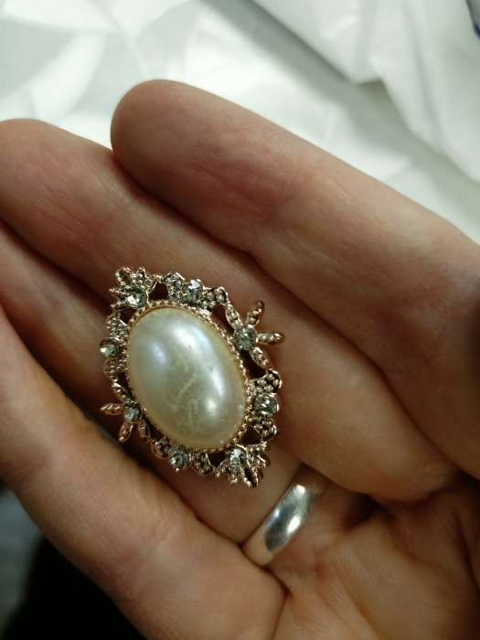 Фотография покупателя товара Декор для творчества пластик, стразы "Жемчужный овал в цветах" набор 10 шт 2,3х3,2 см - Фото 8