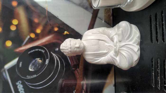 Фотография покупателя товара Подставка для благовоний "Будда сидит" золото, 12см - Фото 5