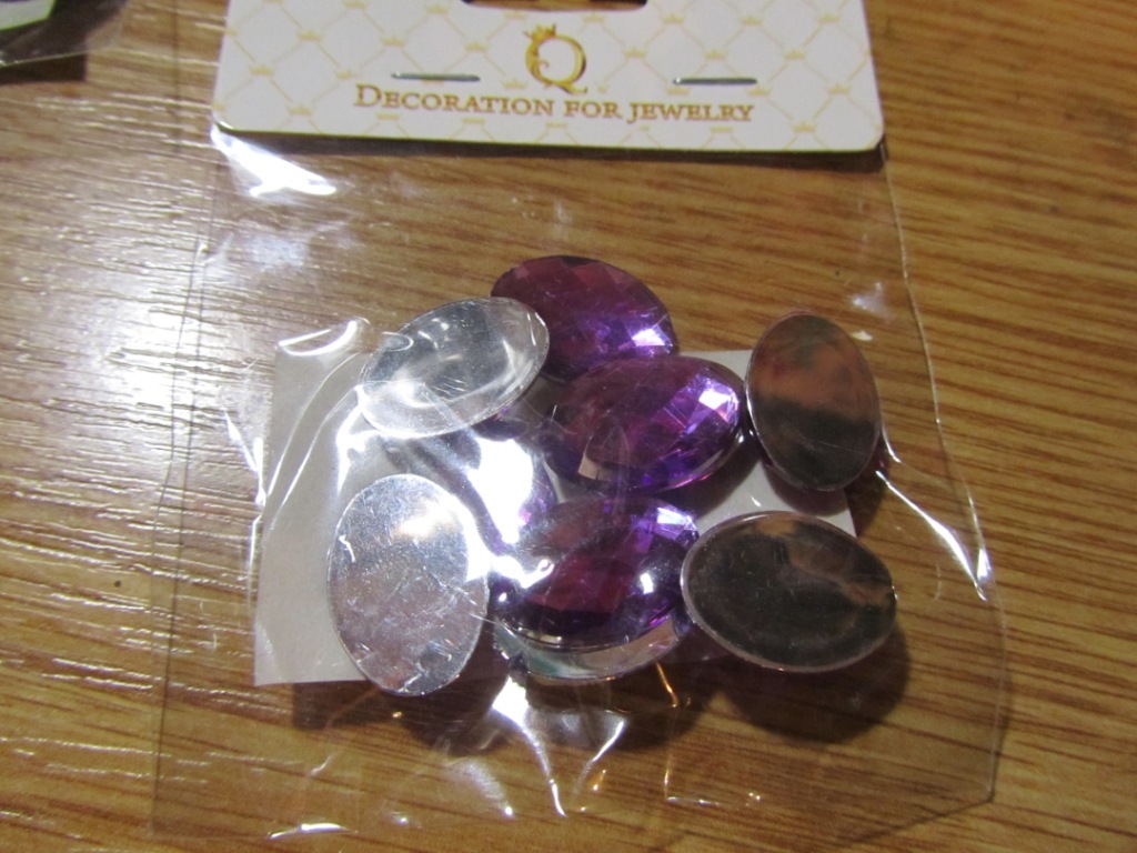 Фотография покупателя товара Стразы плоские овал, 13*18 мм, (набор 10шт), цвет фиолетовый