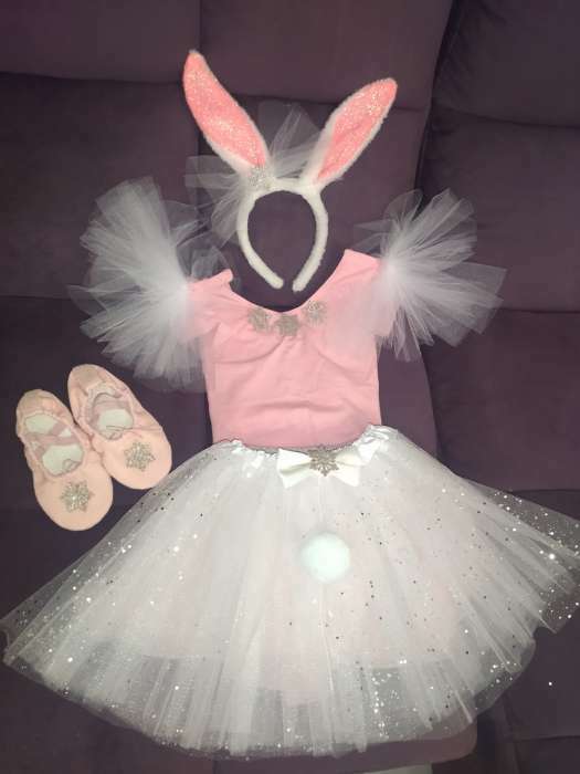 Фотография покупателя товара Карнавальный костюм «Заюшка», ободок - ушки, хвостик, бабочка, термонаклейка - Фото 1