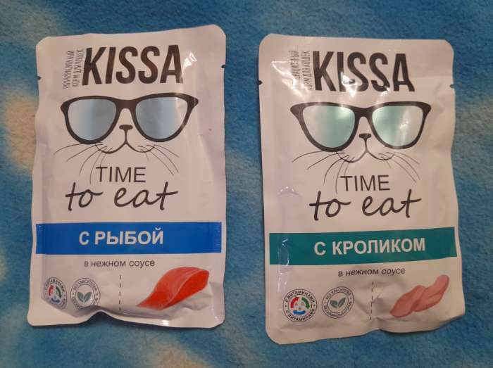 Фотография покупателя товара Влажный корм "Kissa" для кошек, кролик в соусе, 75 г - Фото 1