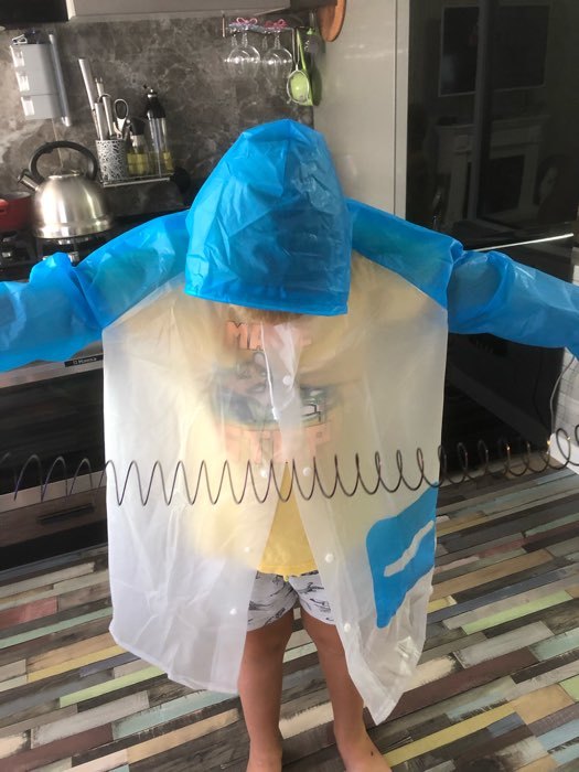 Фотография покупателя товара Дождевик детский «Гуляем под дождём», голубой, XL