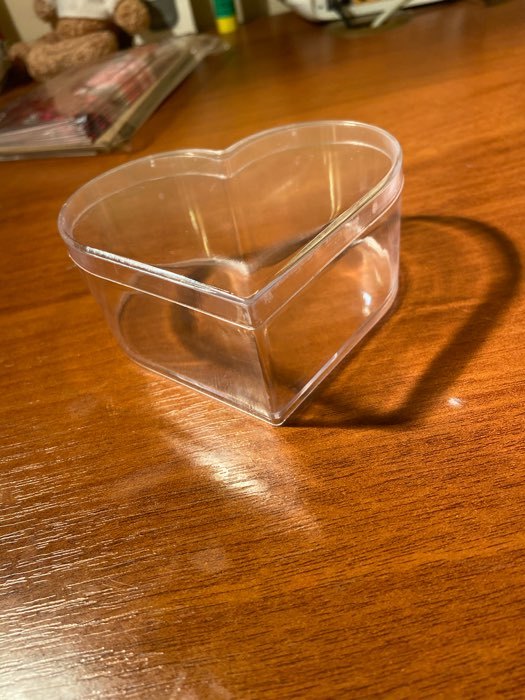 Фотография покупателя товара Шкатулка пластик для мелочей "Сердце" прозрачная 4,8х11х10 см - Фото 2