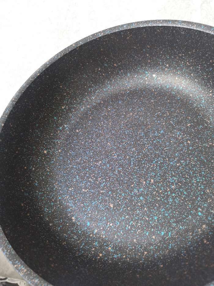 Фотография покупателя товара Набор кухонной посуды № 16 Granit Ultra, крышка, съёмная ручка, антипригарное покрытие, цвет синий