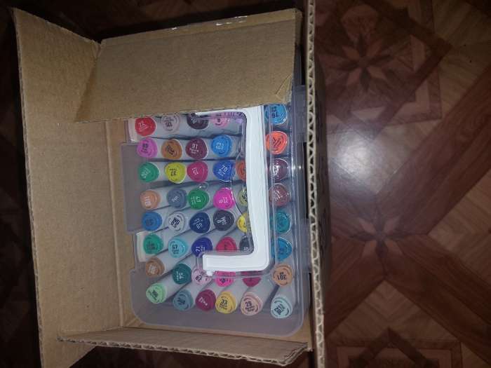 Фотография покупателя товара Набор маркеров для скетчинга двусторонние 60 штук/60 цветов