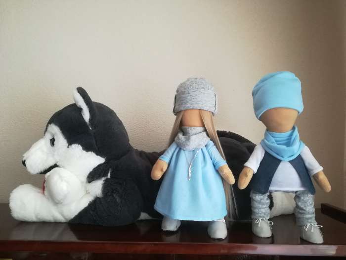Фотография покупателя товара Набор для шитья. Интерьерные куклы «Ник и Нати», 30 см - Фото 8