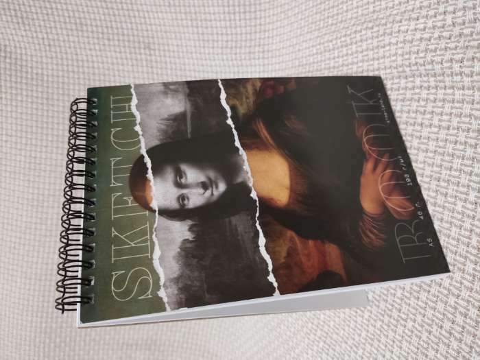 Фотография покупателя товара Скетчбук А5, 40 листов 190 г/м2 «Мона Лиза» - Фото 2