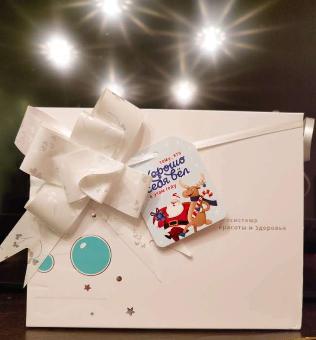 Фотография покупателя товара Шильдик на подарок «Дед Мороз любит тебя», набор 6 штук, Дед Мороз с оленем, 16 × 24 см - Фото 1