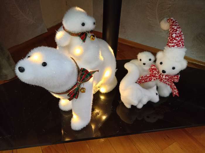 Фотография покупателя товара Светодиодная фигура «Медведица и медвежонок» 27 × 26 × 12 см, флок, батарейки ААх2 (не в комплекте), свечение тёплое белое - Фото 19