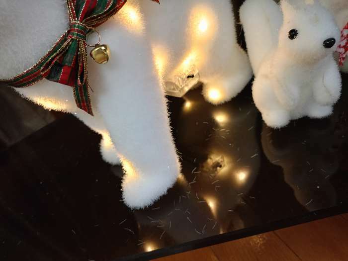 Фотография покупателя товара Светодиодная фигура «Медведица и медвежонок» 27 × 26 × 12 см, флок, батарейки ААх2 (не в комплекте), свечение тёплое белое - Фото 20