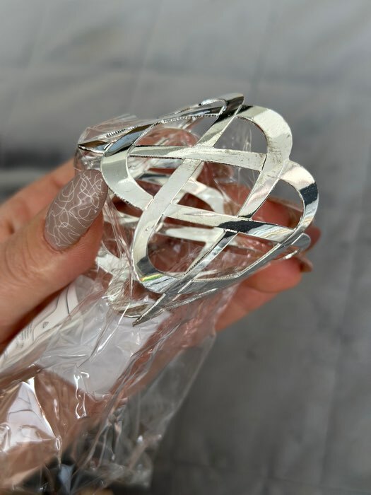 Фотография покупателя товара Кольцо для салфетки «Рэн», 4,5×5 см, цвет серебряный - Фото 1