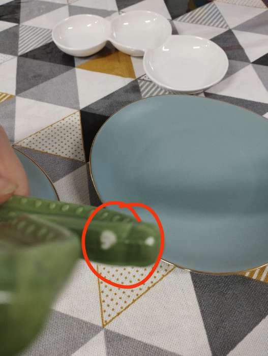 Фотография покупателя товара Блюдо керамическое «Кактус»,15,5×10×12 см, цвет зелёный