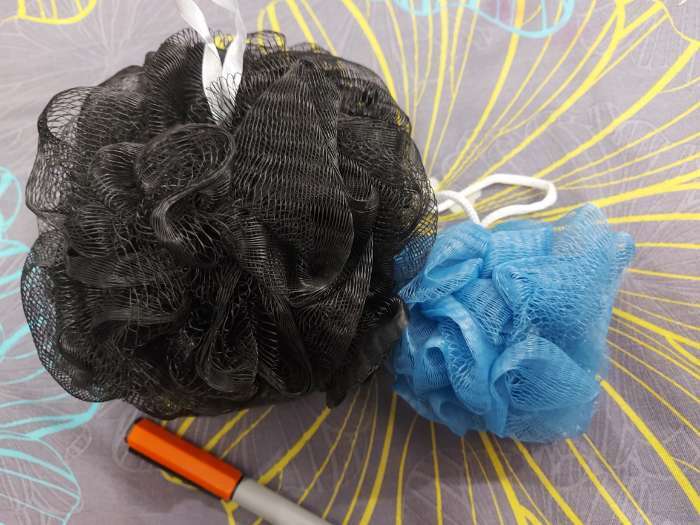 Фотография покупателя товара Мочалка - шар для тела CUPELLIA SPA, 50 гр, цвет чёрный - Фото 6
