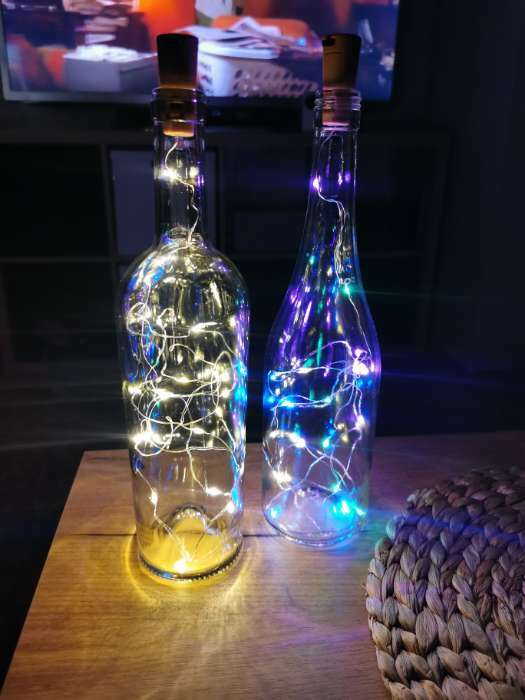 Фотография покупателя товара Гирлянда «Нить» 1 м роса с пробкой, IP20, серебристая нить, 10 LED, свечение синее, LR44х3 - Фото 49