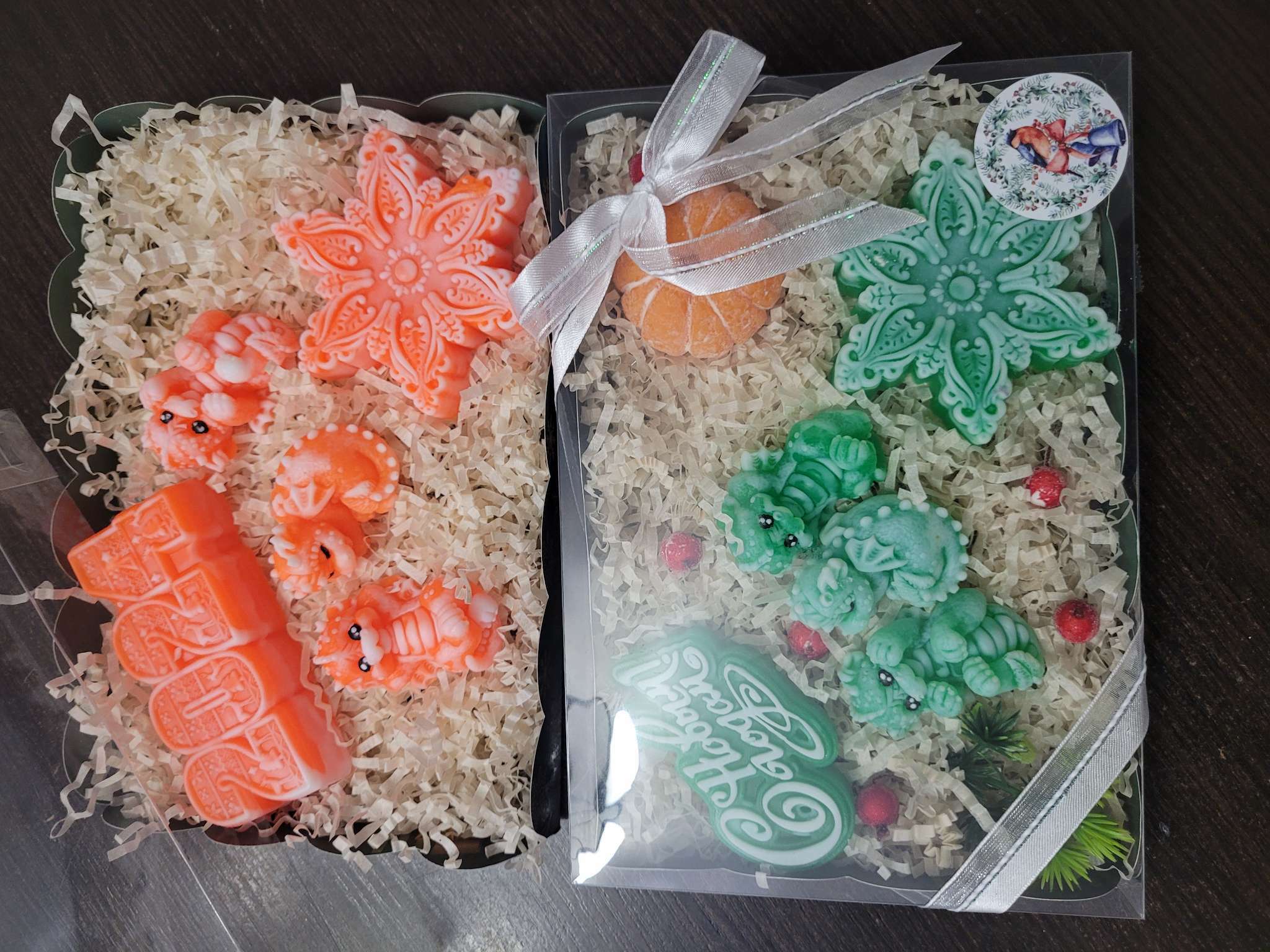 Фотография покупателя товара Коробка для печенья "Снежинки", 22 х 15 х 3 см - Фото 2