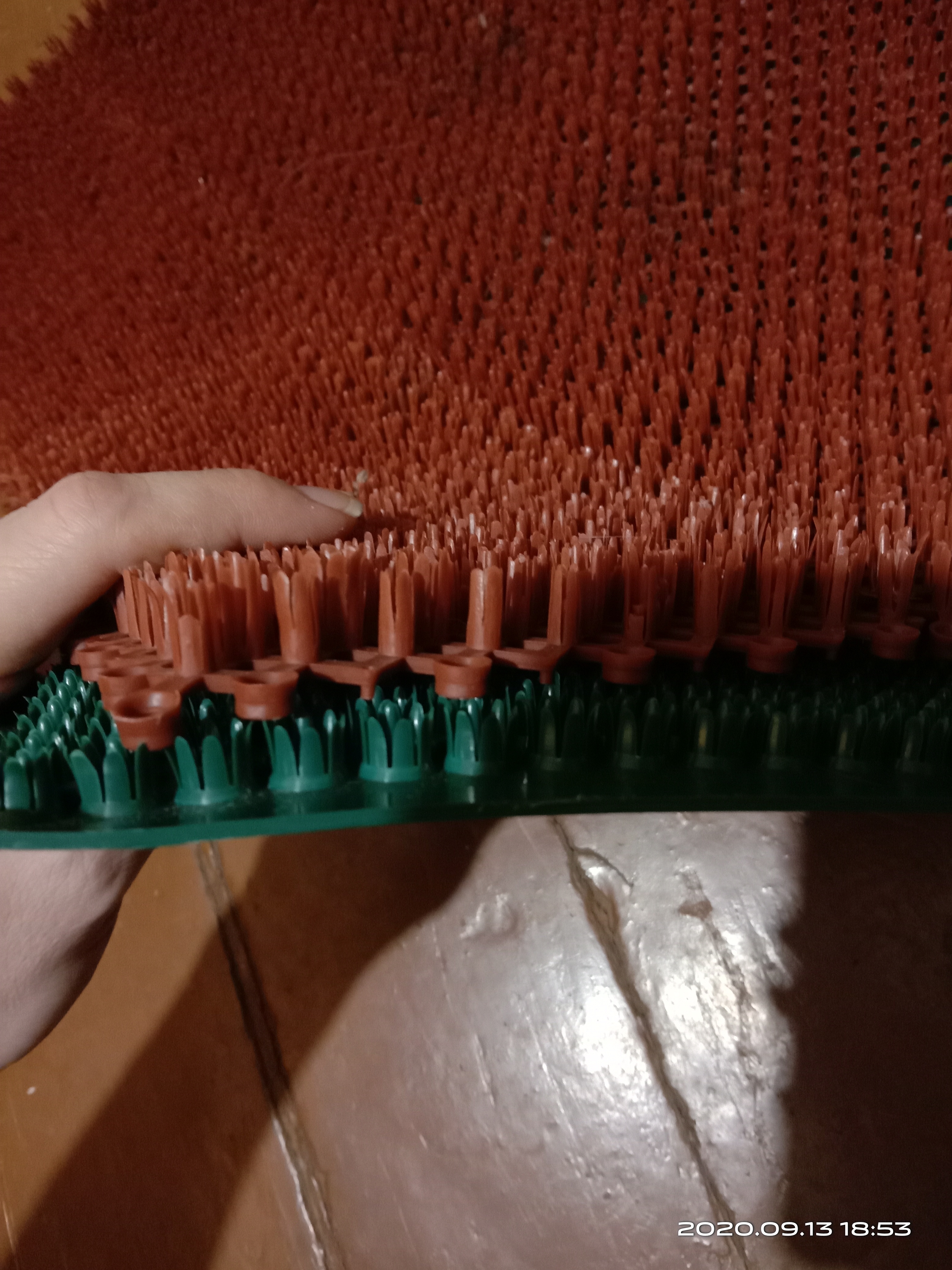 Фотография покупателя товара Покрытие ковровое щетинистое «Травка», 39×59 см, цвет тёмно-зелёный - Фото 10