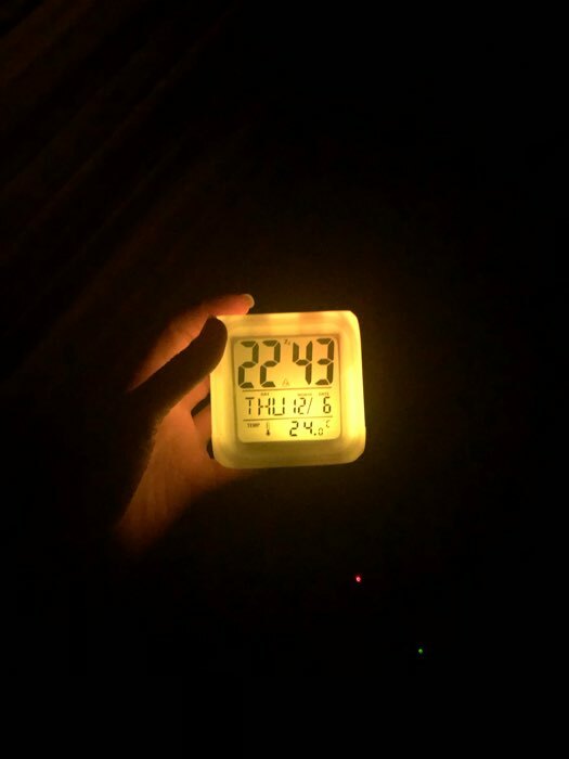 Фотография покупателя товара Будильник Luazon LB-03, дата, температура, белый - Фото 3