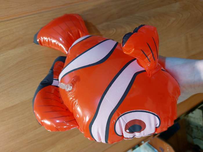 Фотография покупателя товара Игрушка надувная «Рыбка», 40 см, цвет МИКС - Фото 4
