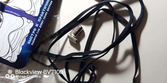 Фотография покупателя товара Шнурки с металлическими эглетами, цвет черный, пара - Фото 2