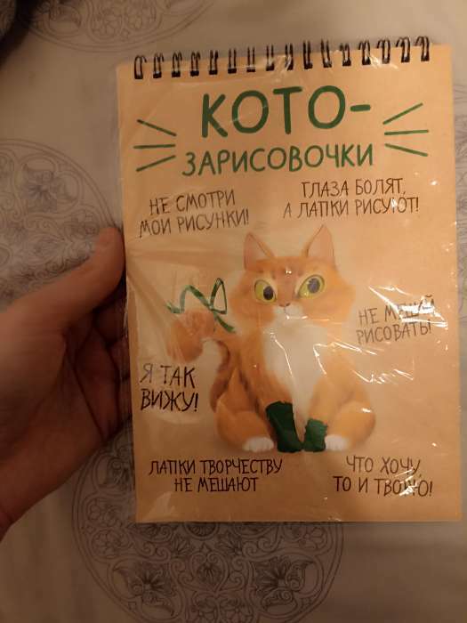Фотография покупателя товара Скетчбук А5, 40 л 100 г/м² «Котозарисовки» - Фото 1