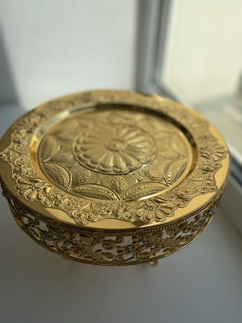 Фотография покупателя товара Тортовница, 25×15 см, цвет металла золотой - Фото 2