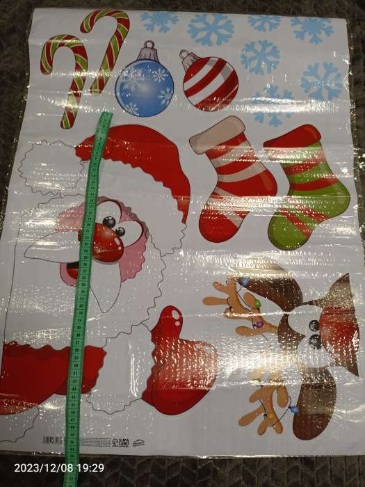 Фотография покупателя товара Интерьерные наклейки «Дед мороз», 54 х 74 см - Фото 4