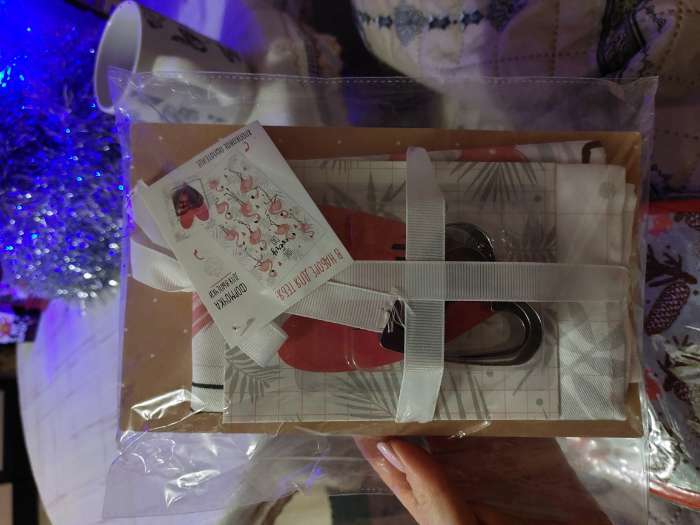 Фотография покупателя товара Набор «Фламинго»: полотенце, 40×73 см, саржа 190 г/м², формочки для печенья - Фото 1