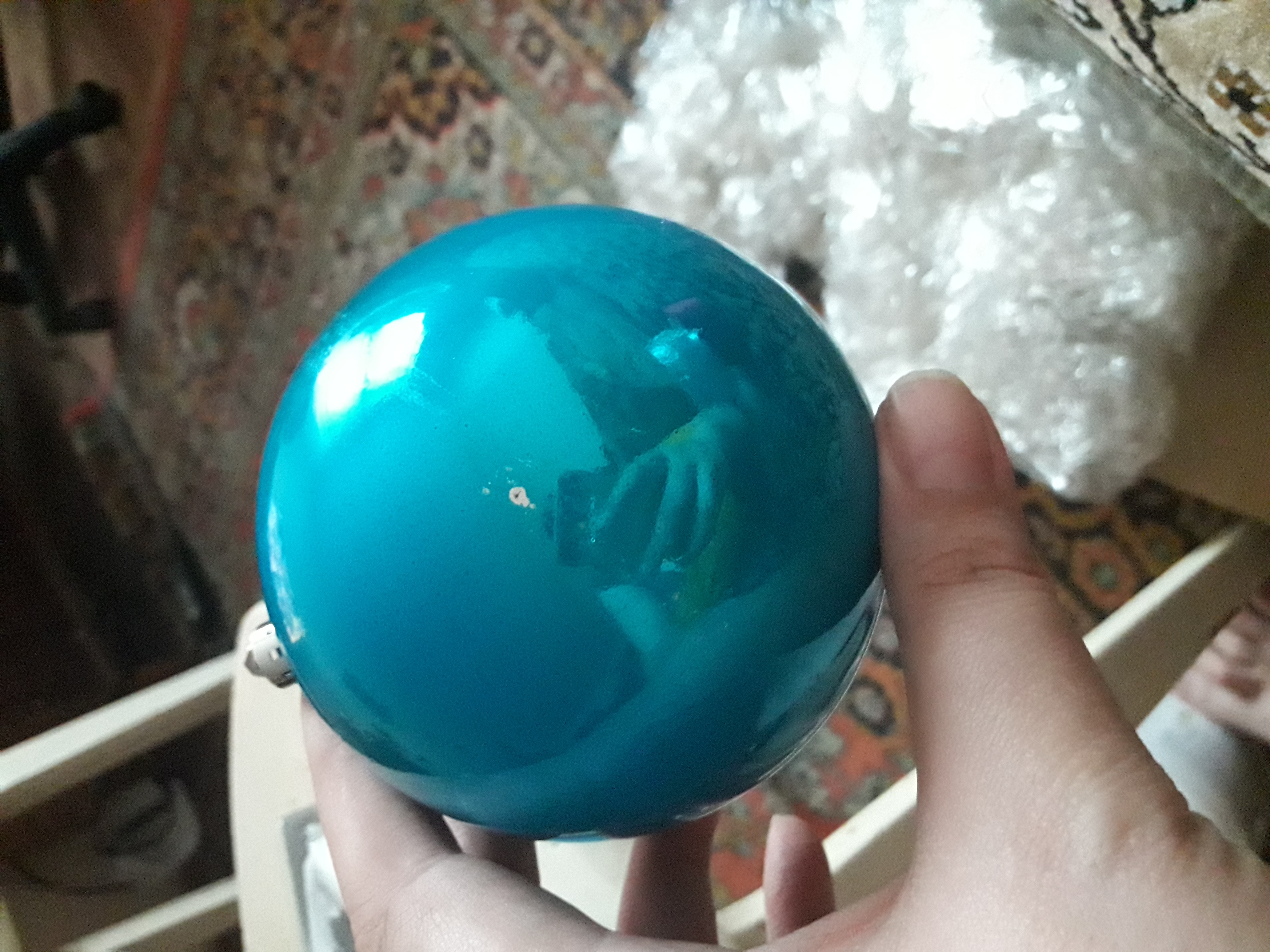 Фотография покупателя товара Набор шаров пластик d-10 см, 4 шт "Глянец" синий - Фото 1