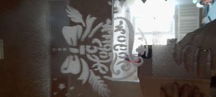 Фотография покупателя товара Трафарет для творчества «Снегири», 15 х 15 см, пластик - Фото 2