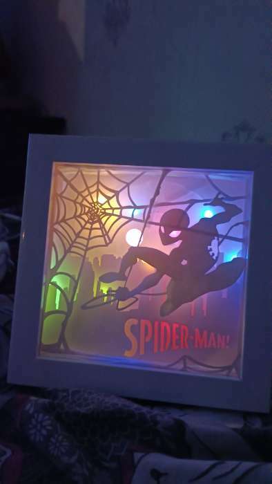 Фотография покупателя товара Набор для творчества «Многослойный ночник» волшебный, Marvel, Человек паук - Фото 1
