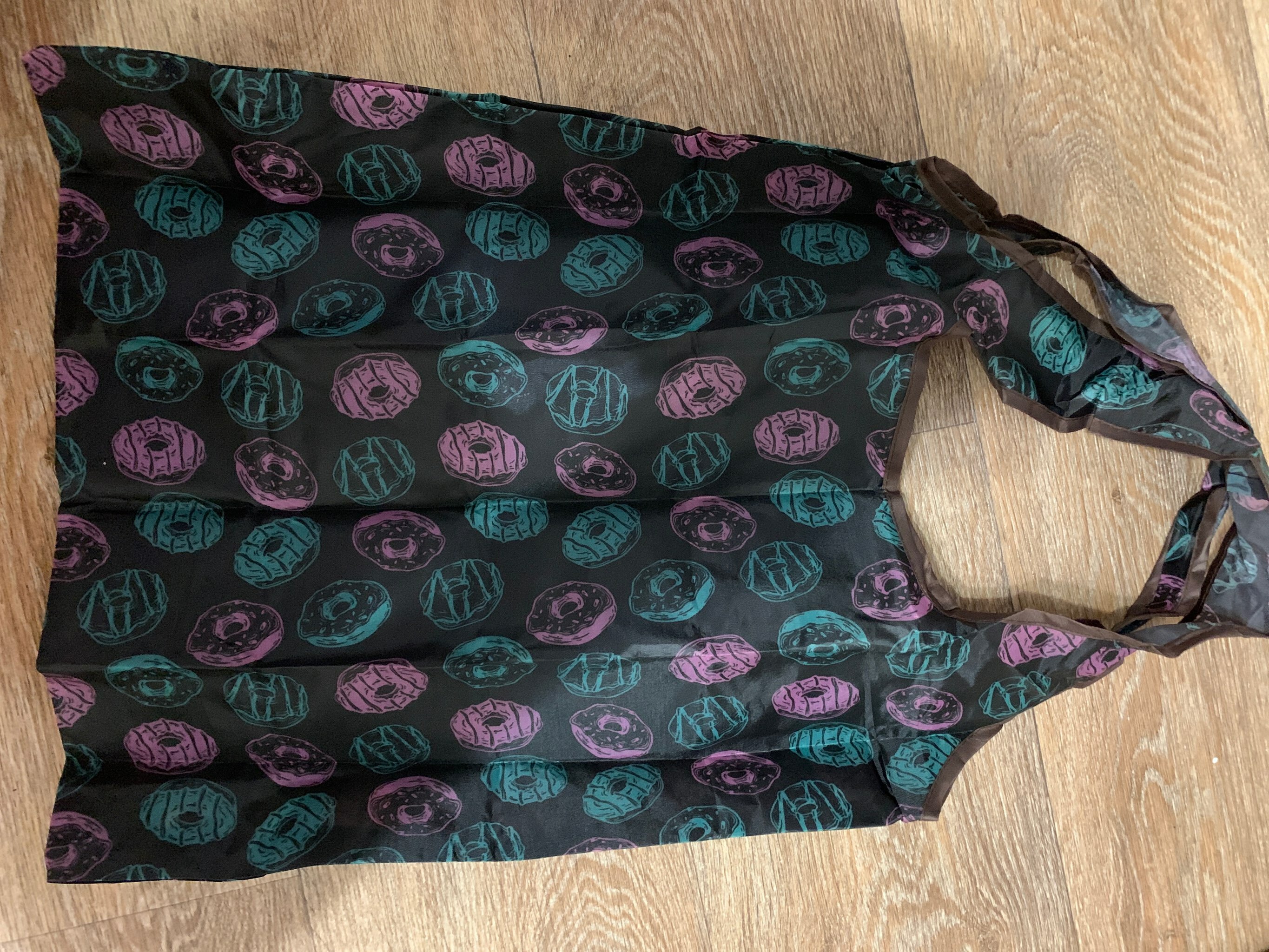 Фотография покупателя товара Сумка хозяйственная без застежки, складная, цвет серый/разноцветный - Фото 4