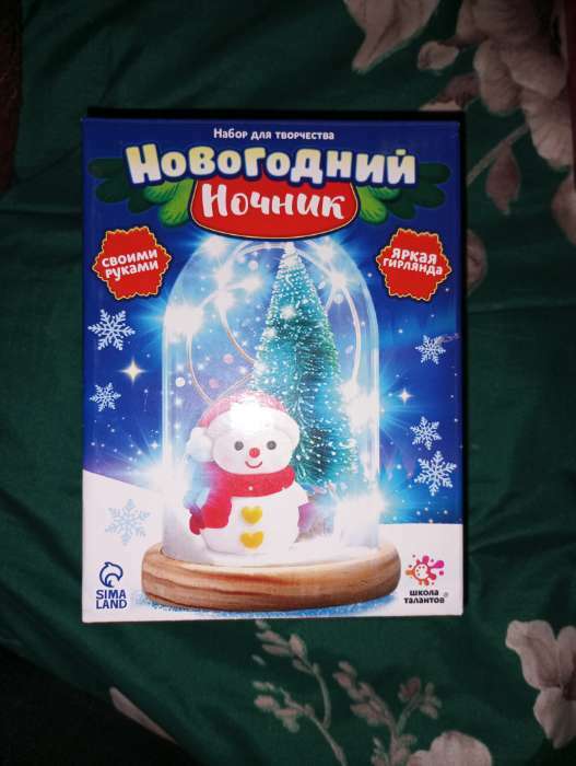 Фотография покупателя товара Набор для творчества «Новогодний ночник. Пингвин», с игрушкой - Фото 2