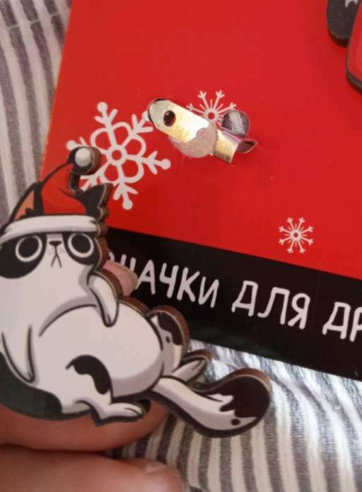 Фотография покупателя товара Новогодний набор значков для друзей «У деда мороза попрошу...», 8 х 12 см - Фото 1