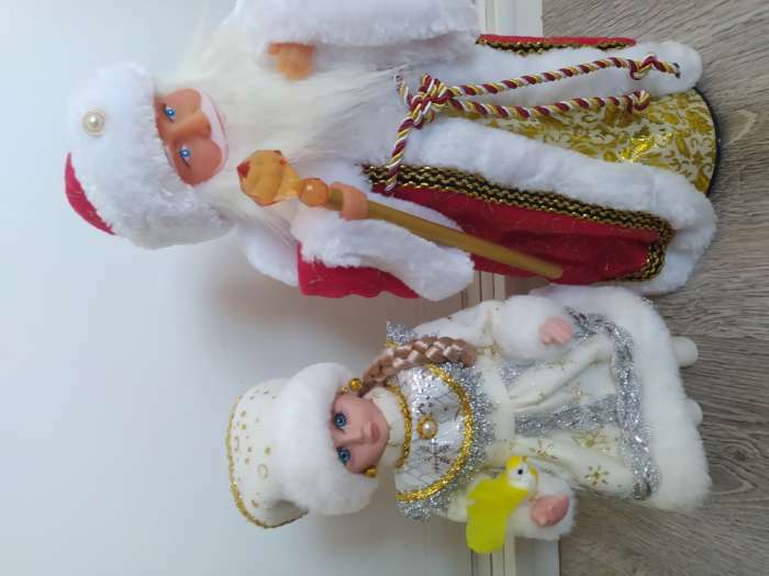 Фотография покупателя товара Дед Мороз "Посох с кристаллом" двигается, 38 см, синий - Фото 2