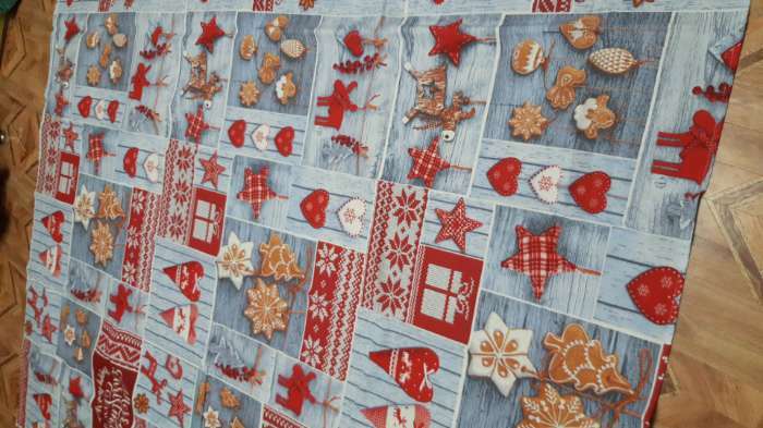 Фотография покупателя товара Скатерть новогодняя рогожка DomoVita Чудеса 110×150 см, рогожка 170 г/м², хл100% - Фото 1