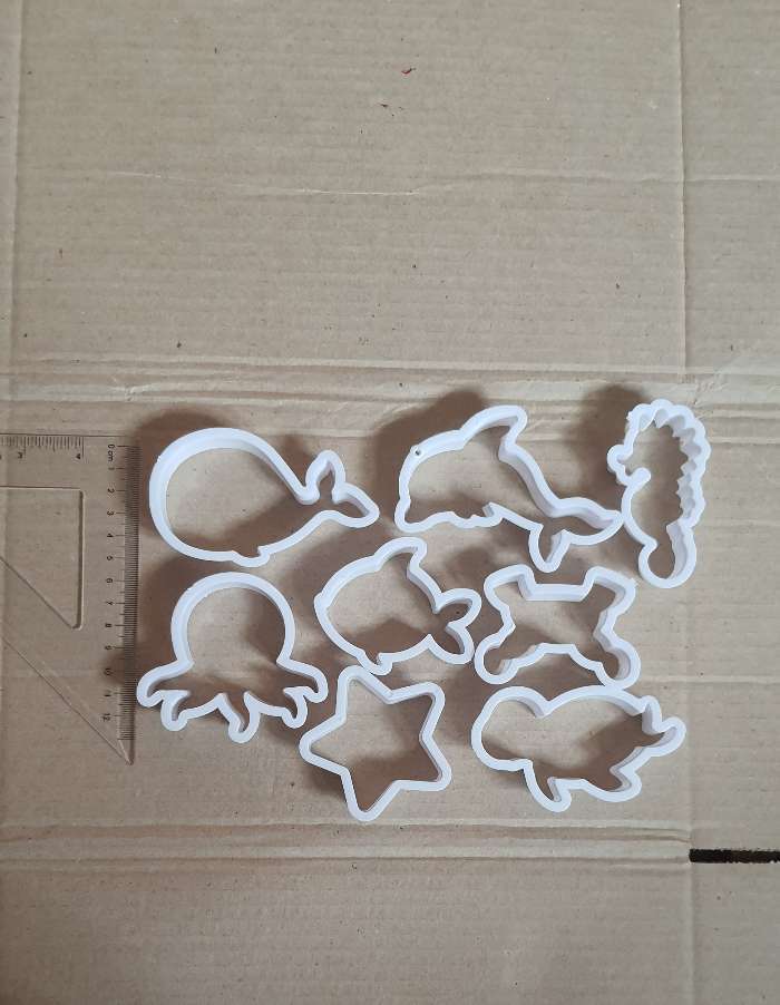 Фотография покупателя товара Набор форм для вырезания печенья Доляна «Подводный мир», 8 предметов, цвет белый