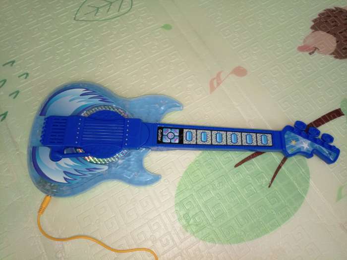 Фотография покупателя товара Музыкальная гитара, звук, свет, цвет синий - Фото 5