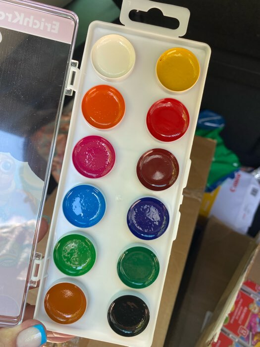 Фотография покупателя товара Акварель 12 цветов ErichKrause ArtBerry, в пластиковой коробке, с УФ-защитой, европодвес, без кисти, МИКС - Фото 1