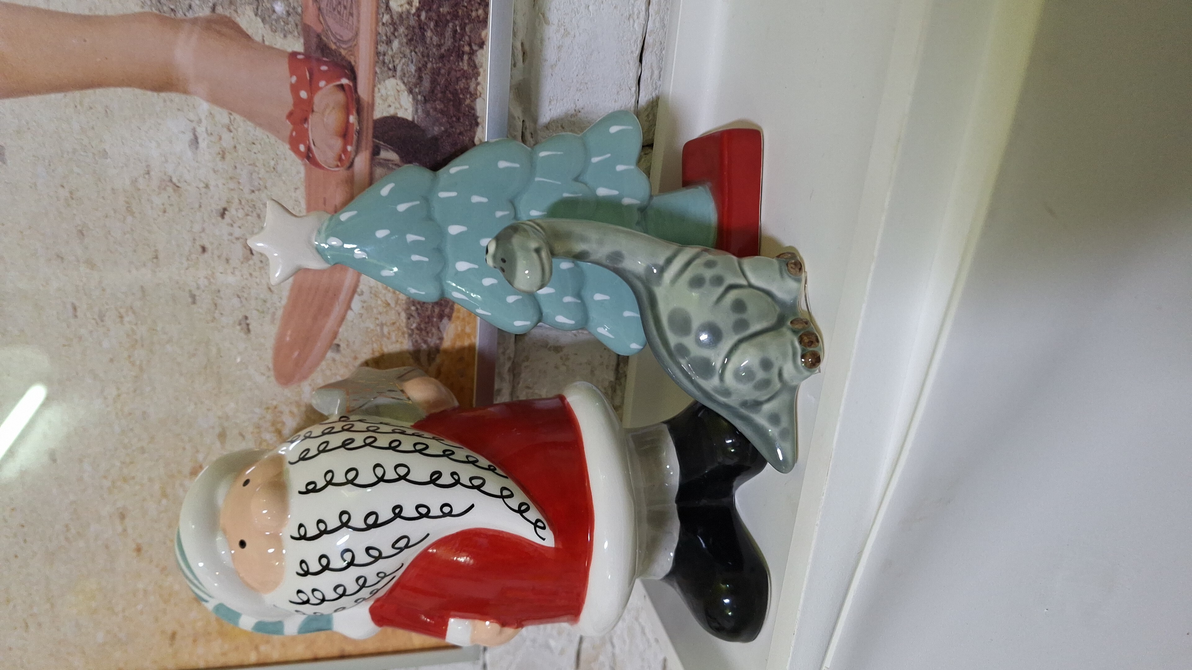 Фотография покупателя товара Фигурка керамика «Высокий лось», красный с бирюзовыми рогами, 22.3×5×6.3 см - Фото 1